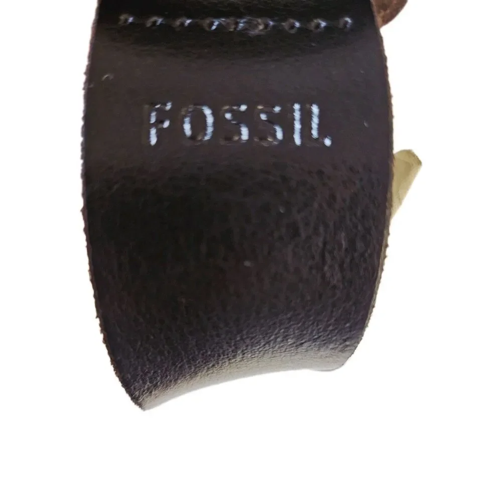 Fossil Black Leather Belt Size 32